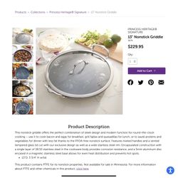 Princess House Griddle