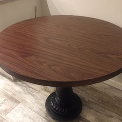 Beautiful Dining Table With Heavy Iron Base