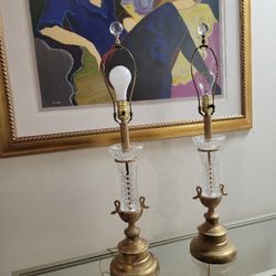 Vintage Crystal Table Lamp 