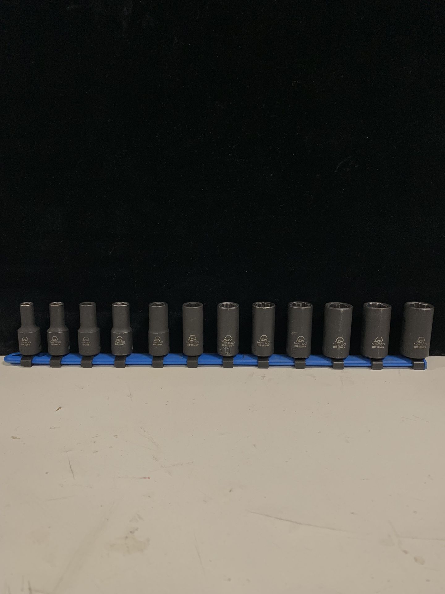 Matco Tools SBIPM136V 3/8” 13pc 6-Point Metric ADV Impact Socket Set (1 Missing)