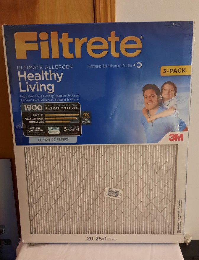 3M- Filtrate Ultimate Allergen Healthy Living Electrostatic High Performance Air Filter