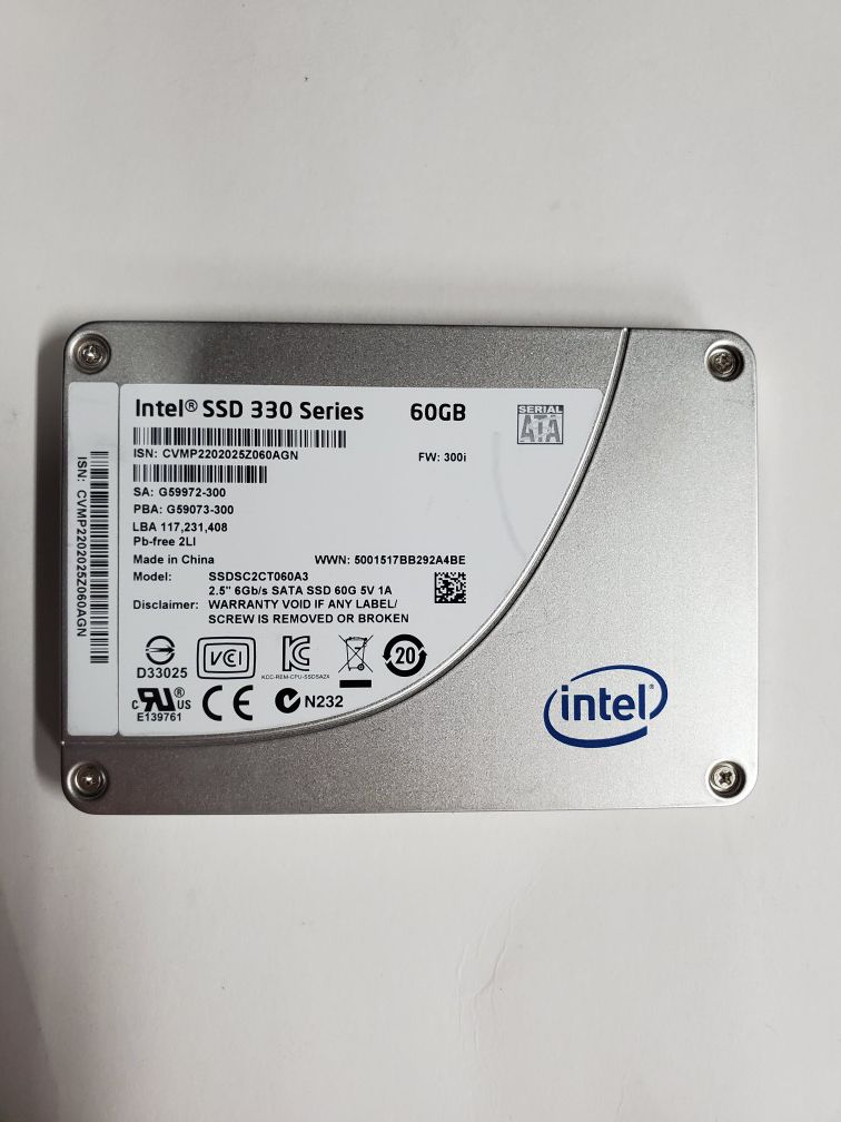 Intel SSD 330 Solid State Drive 60gb