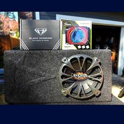 Kicker 10" Sub Ported Box Amp And Wiring Kit