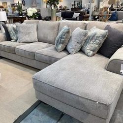 Ardsley Pewter Sofa Chaise / couch /Living room set