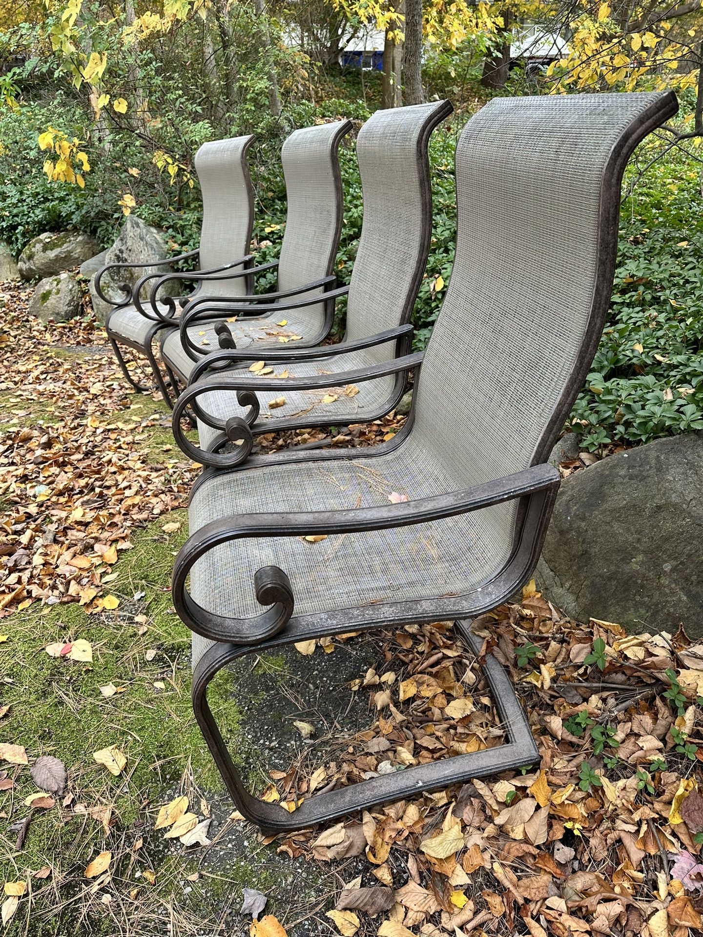 Outdoor Nylon Fabric Chairs. 