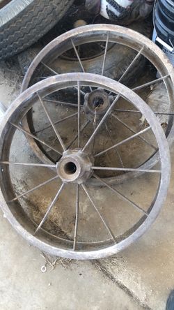 Metal wheels (two)