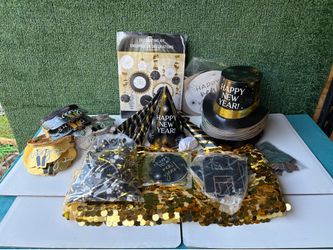 New years bundle - 60 whistles, hats, decorations