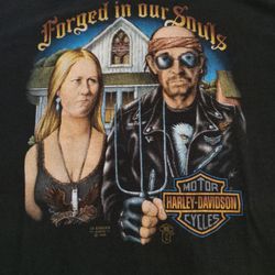 1988 Harley Davidson 3D Emblem T Shirt