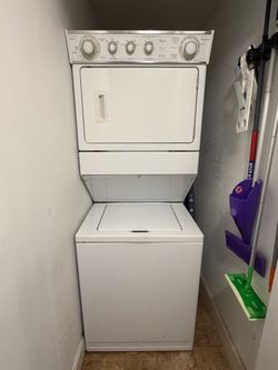 Whirlpool Thin Twin 27” Stacked Washer & Dryer, Heavy Duty Large Capacity