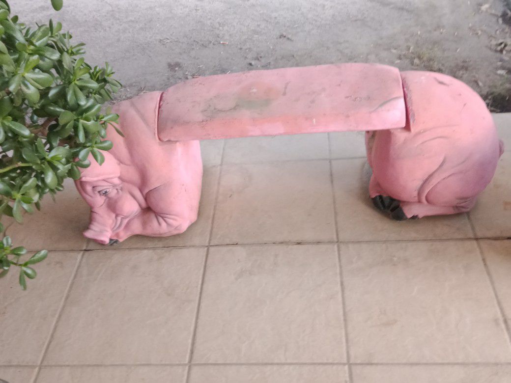 Cement Pig Bench.