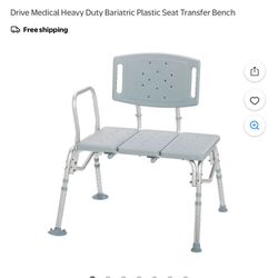 Drive Medical Heavy Duty Bariatric Plastic Seat Transfer Bench