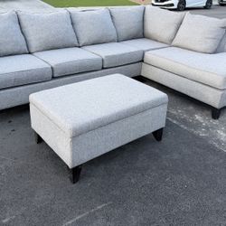 Light Gray Sofa, Couch , Couches , Sectional ( Delivery Available)
