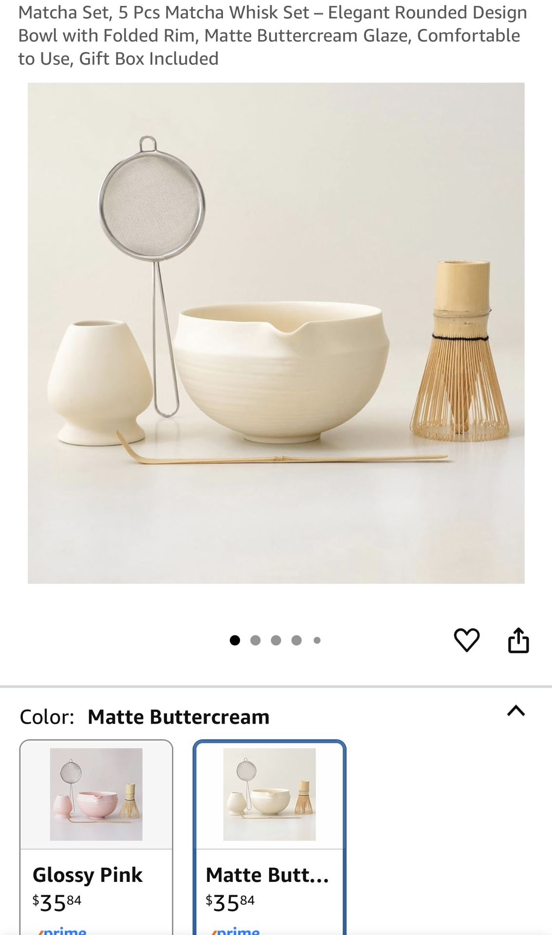 Matcha Set, 5 Pcs Matcha Whisk Set (New In Box)