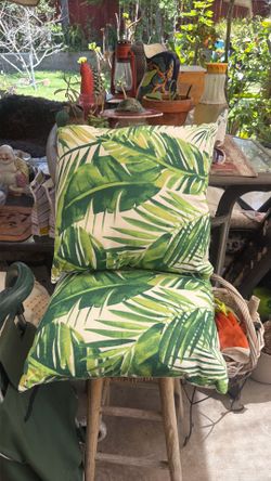 Two outdoor or indoor pillows