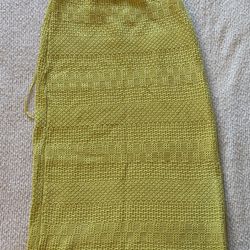 Zara green Knit Midi Dress Cut Out Ring NWT Vacation Summer