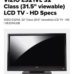 Vizio 32” LCD HD  