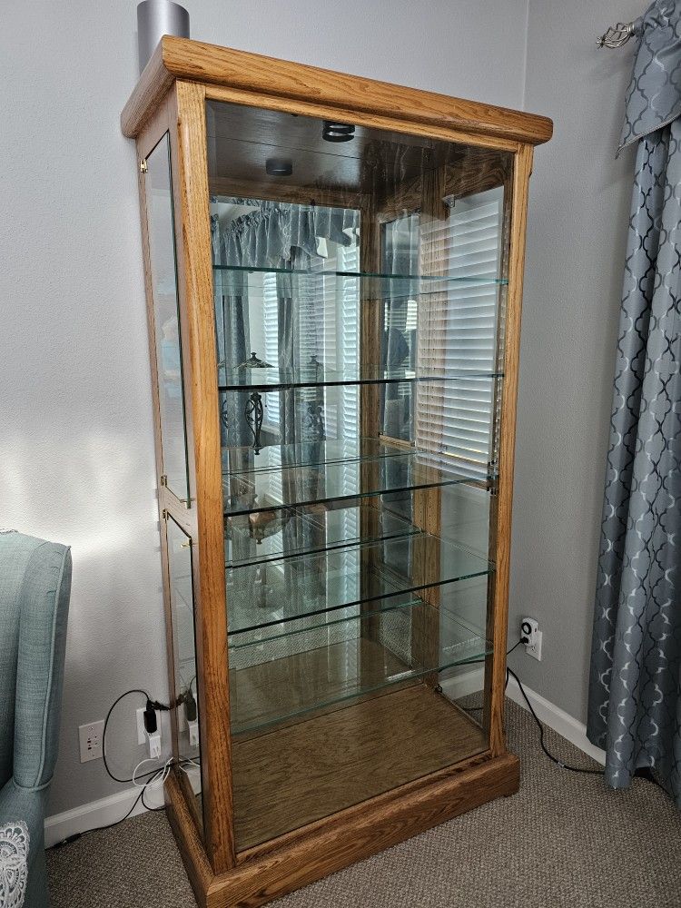 Oak Display Cabinet
