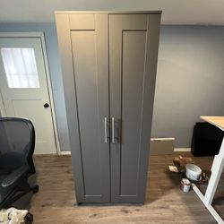 Spacious Armoire/Wardrobe with Clothing Rod and Storage Shelves