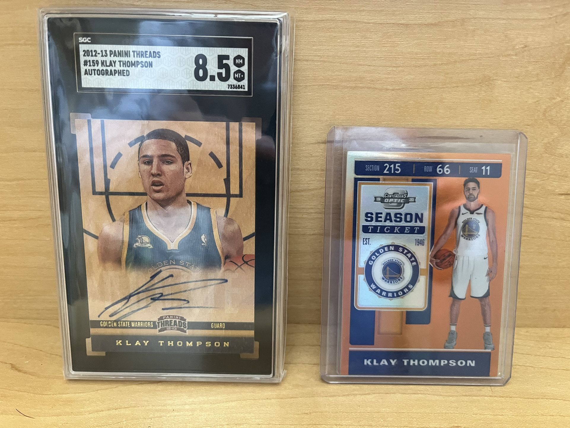 Klay Thompson Rookie On Card Auto and Numbered /49 Cards – Near Mint