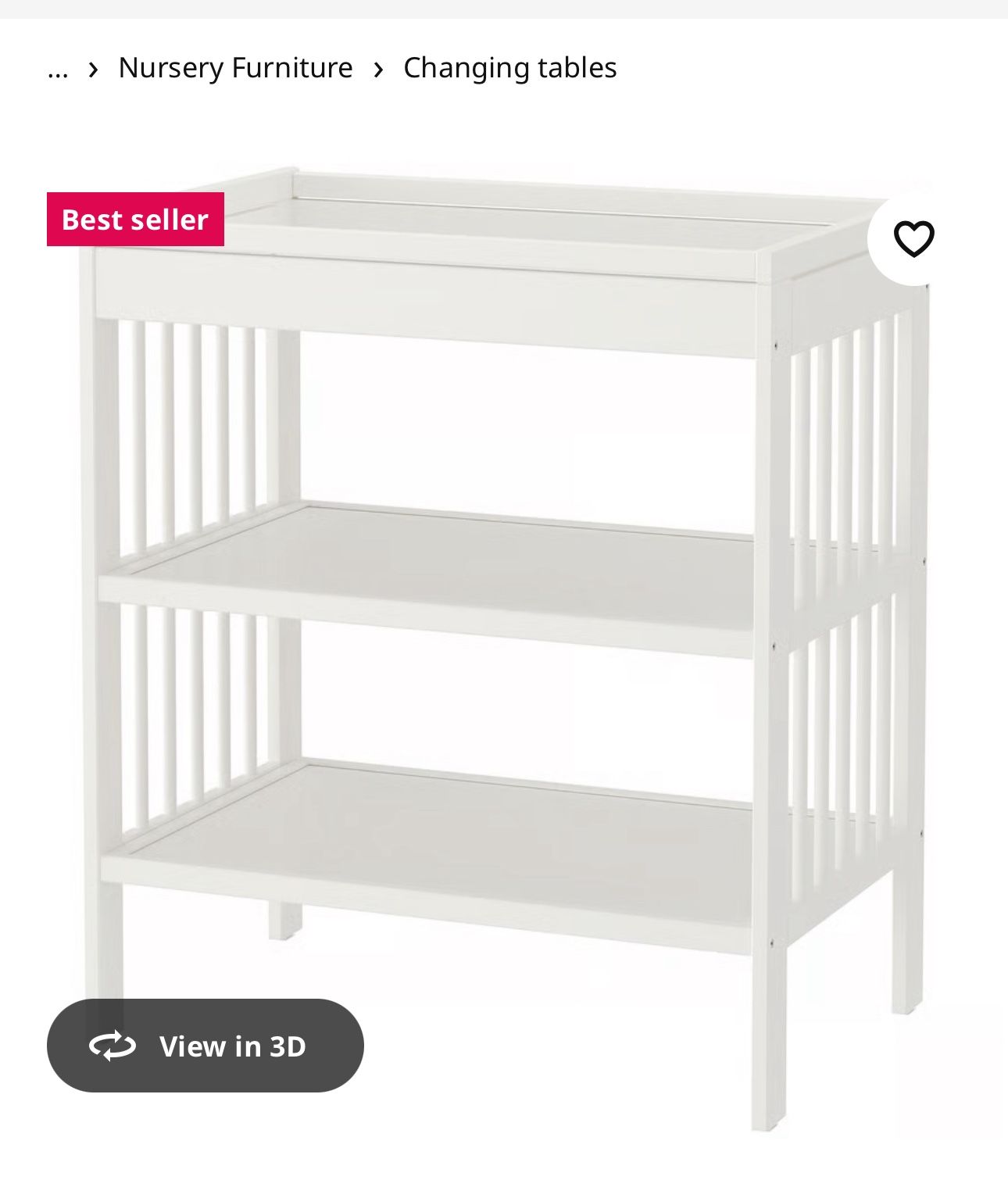 IKEA Gulliver Changing Table White
