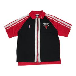 Vintage Champion Chicago Bulls Warm Up Shirt Large L Mens Jordan Jersey *NO ZIPPER*