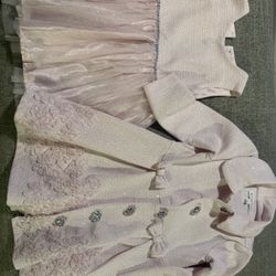 Little Girls’ Pink Christmas Dress