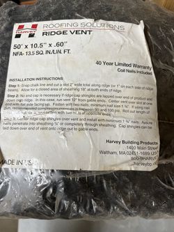 Harvey Roof Ridge Vent 10.5”x 50’