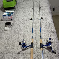 Two Fishing Rods With Equipment 