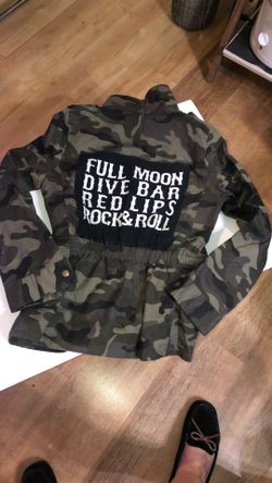 Womens Custom Cargo Jacket, Size Small