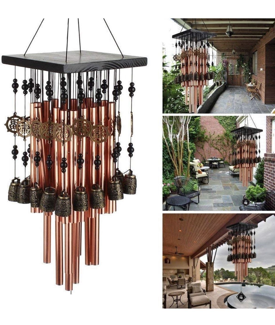 Tube Wind Chimes Copper Bell Decoration Wind Chime Gift (28# Wind Chime)