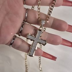 Chain and cross 55$ 14K Gold Laminated Excellent Quality  Non Tarnish