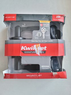 Kwikset sendona matte Black Smartkey Door Lock Set