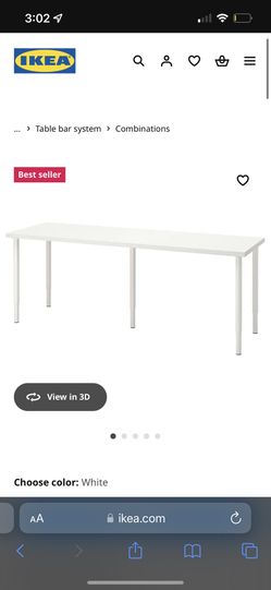 Long White IKEA Desk