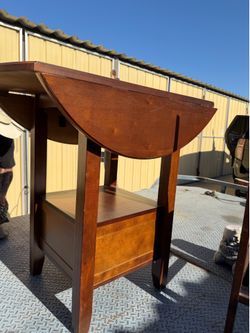 Cherry wood table for two