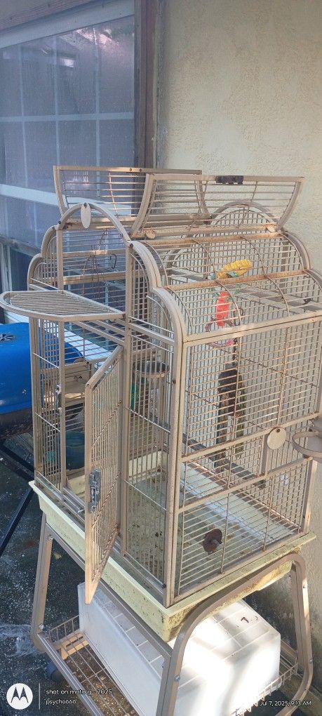 Large birdcage With Stand And Wheels