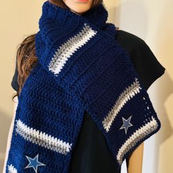 Dallas Cowboys Scarf Handmade One of a Kind.