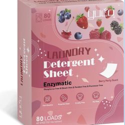 Laundry Detergent Sheets Berry Scent 80 Loads Eco Laundry Soap Washer Sheet