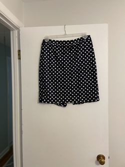 Jcrew polka dot pencil skirt