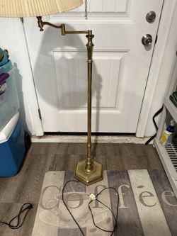 Brass Tall Lamp Vintage 