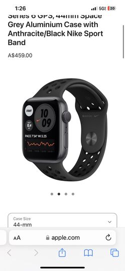 space grey aluminium case with anthracite black nike sport band