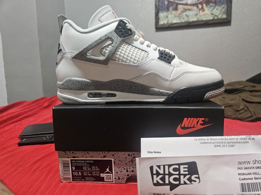 Air Jordan 4 Retro White Cement
