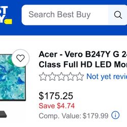 Acer Computer Monitor