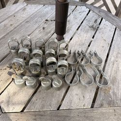 2” Fence Pipe -Post Caps, Rail End Caps, & Tension Bands