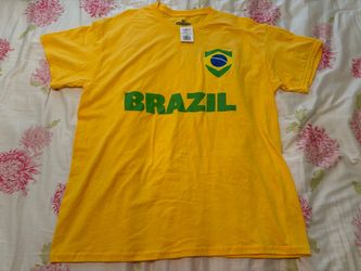 Brazil Goodie Two Sleeves Yellow Shirt; Men’s XL