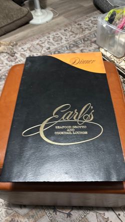Earl's Seafood Grotto Cocktail Lounge in San Diego CA dinner menu