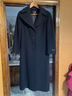 East space 5th women's overcoat black wool cashmere blend size small