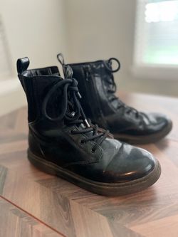 Target Black Combat Boots (size 4)
