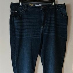 20W Lee Jeans Womens Blue Stretch Denim Mid Rise Dream Skinny Leg Button up #19