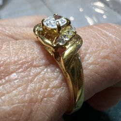 fine gold plated fantasy ring size 9