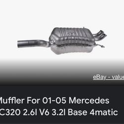 Muffler C320 C230 C240 Mercedes